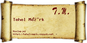 Tehel Márk névjegykártya